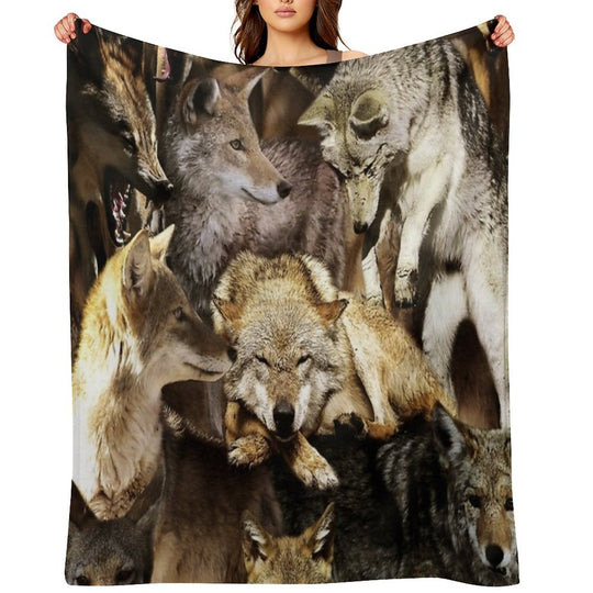 Coyotes Velvety-soft Throw Blanket