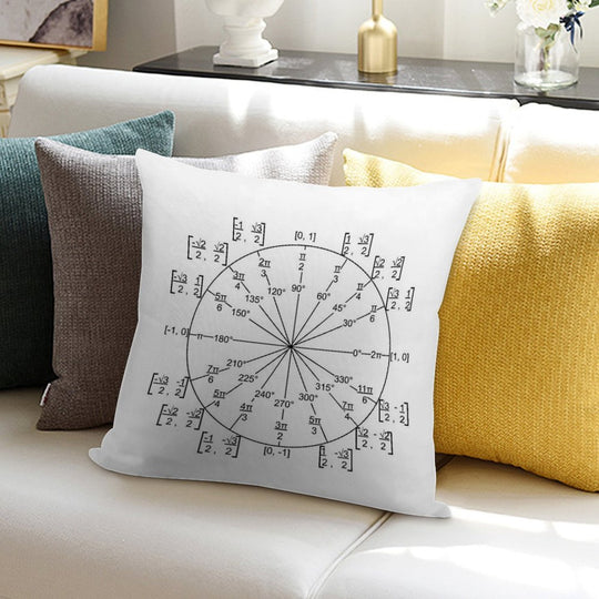 Unit Circle Trigonometry Soft Anti-Pilling Throw Pillow