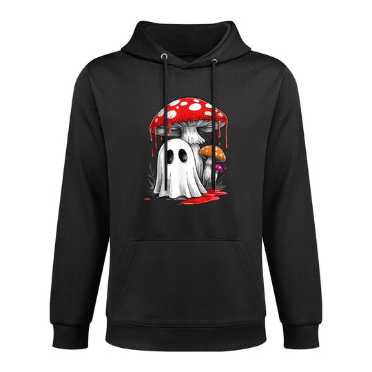Retro Ghost Mushroom Halloween Vibes Cute Groovy Men Women All-Day Comfort Hoodie