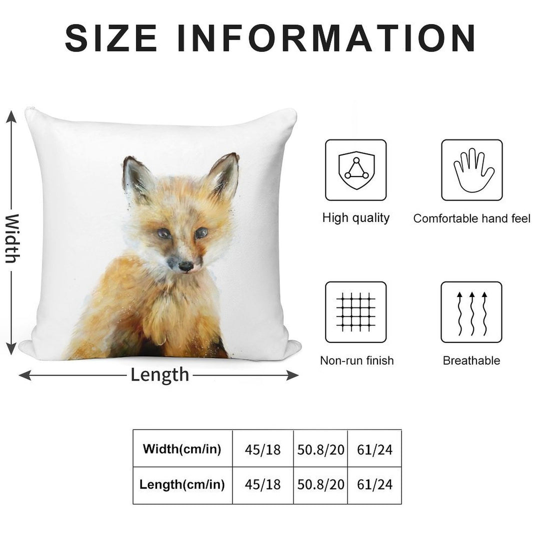 Little Fox Soft Anti-Pilling Throw Pillow