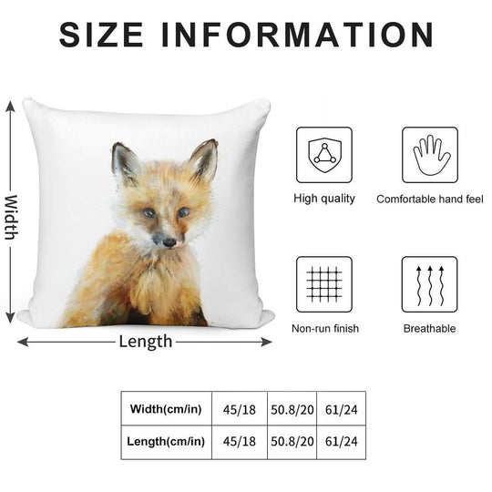 Little Fox Soft Anti-Pilling Throw Pillow