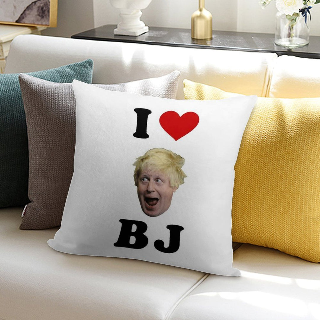 I Love BJ Soft High-Density Material Throw Pillow