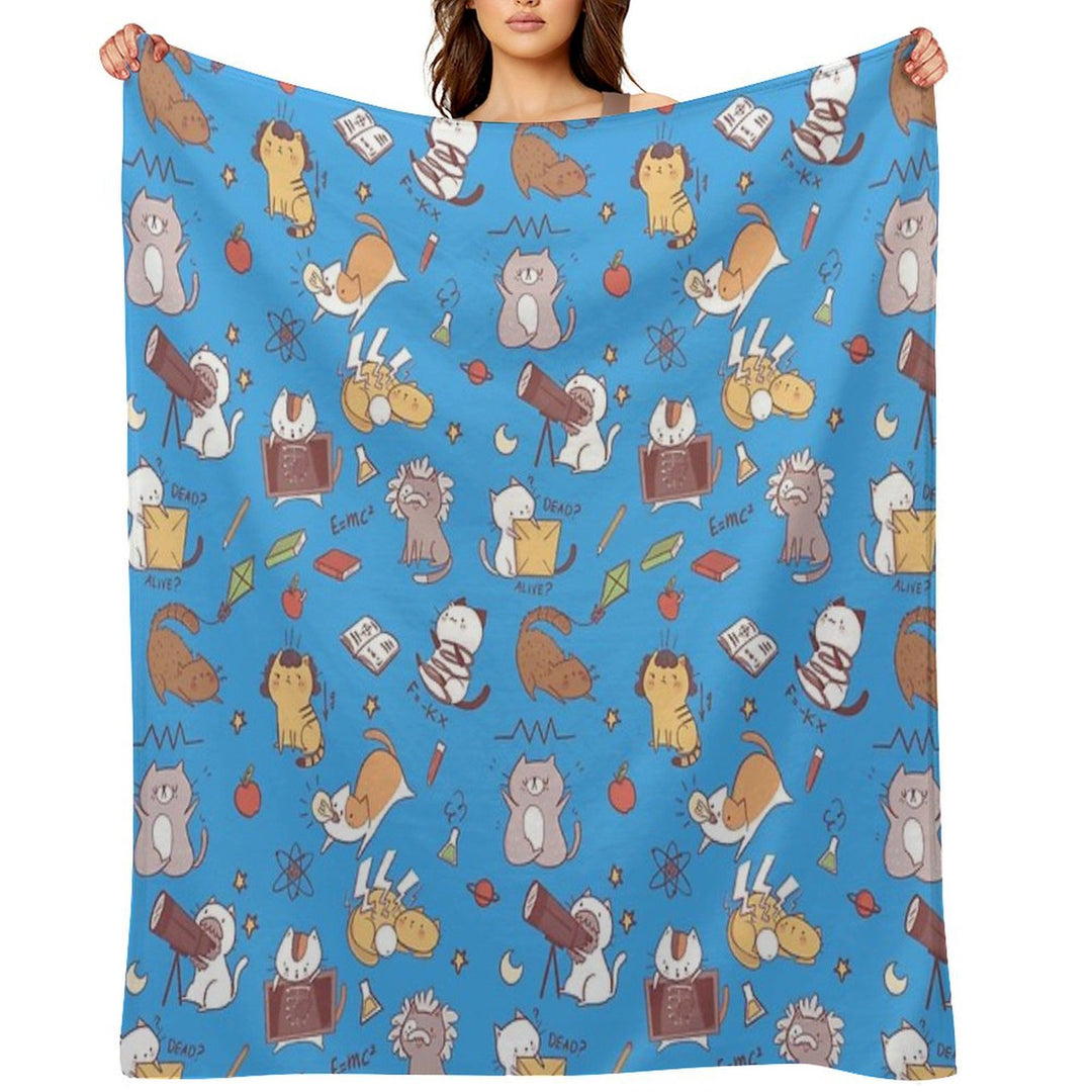 Science Kittens Anti-pilling Throw Blanket