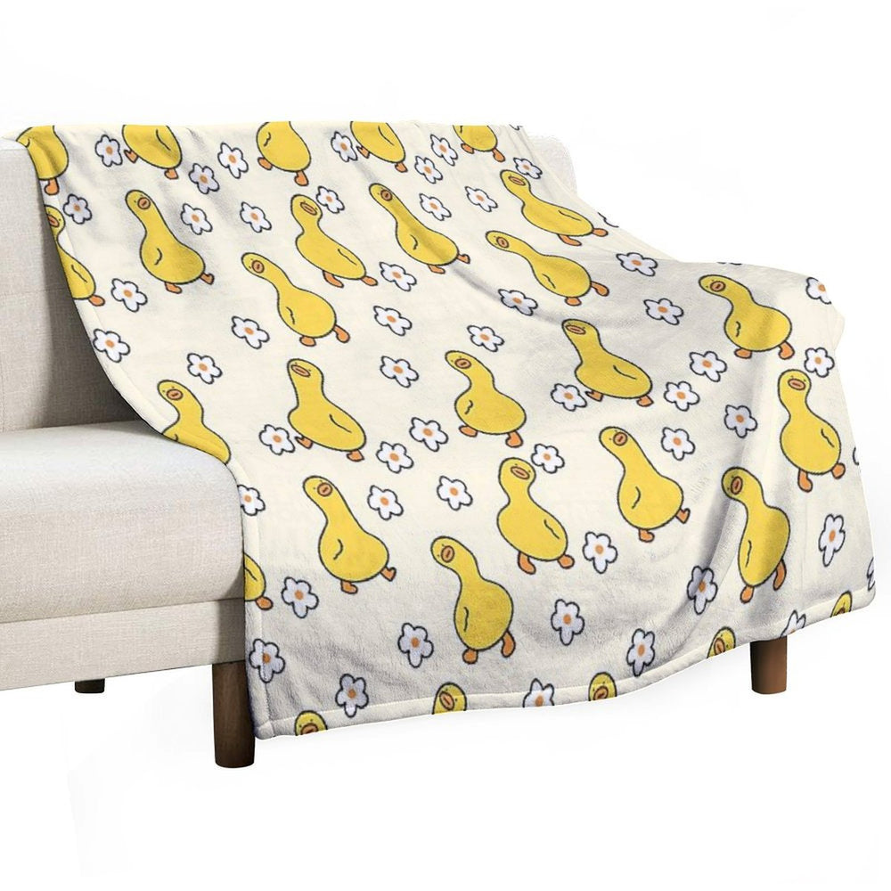 Cute Duck Pattern Perfect For Duck Owners Premium Throw Blanket