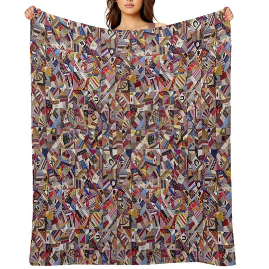 Countryside Palette Cottage Bohemian Patchwork Quilting Crazy Quilt All-season Throw Blanket