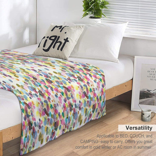 Color Drops Sustainable Throw Blanket