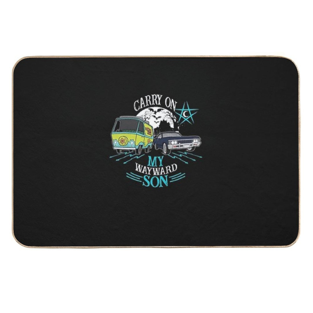 Supernatural Carry On My Wayward Son , Supernatural , Supernatural Winchester  Long-Lasting Bath Mat