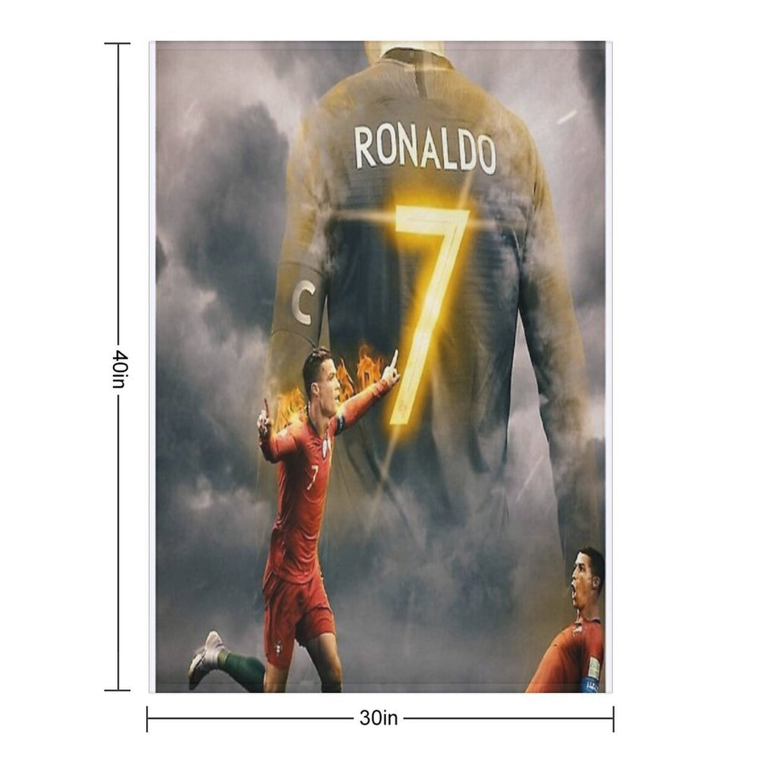Aesthetic Ronaldo Poster Gift-ready Throw Blanket