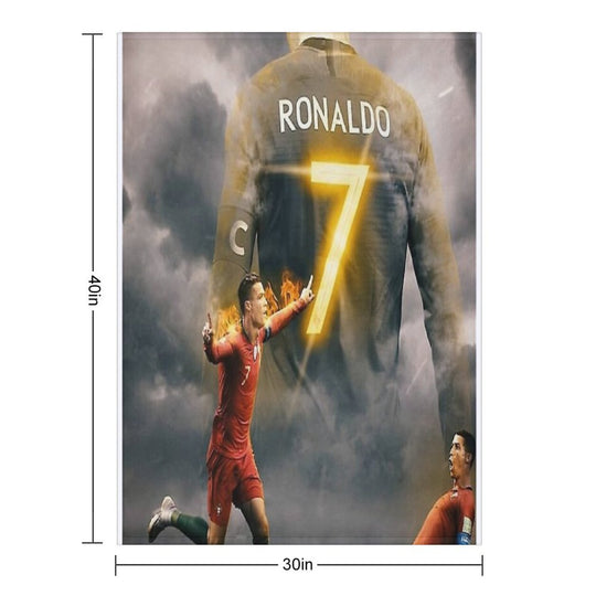 Aesthetic Ronaldo Poster Gift-ready Throw Blanket