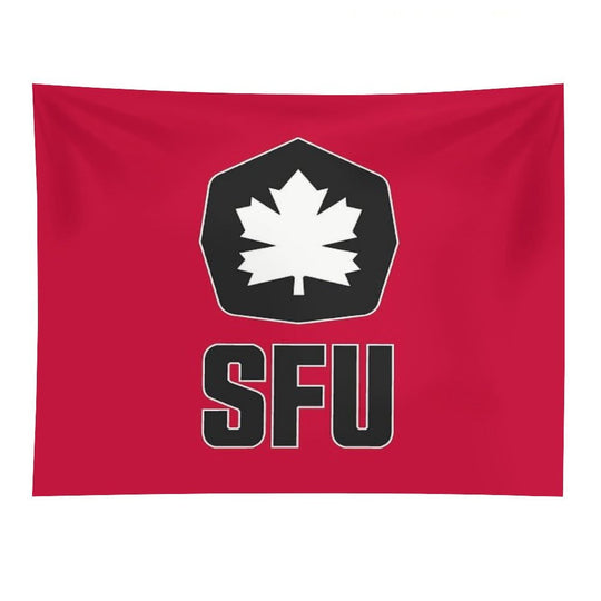 SFU Athletics Black White Tapestry