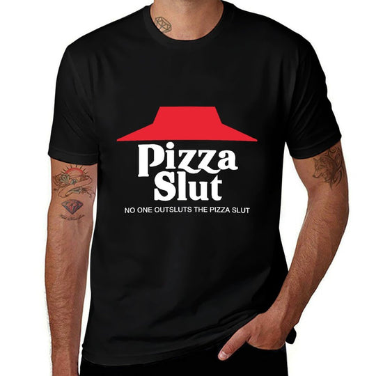 Pizza Slut - No One Outpizzas The Slut - Funny Pizza  Polyester Blend T-Shirt