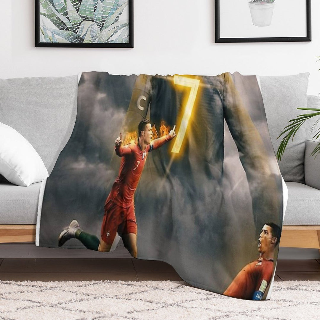 Aesthetic Ronaldo Poster Gift-ready Throw Blanket