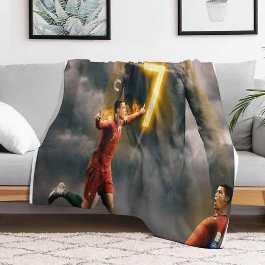 Aesthetic Ronaldo Poster Gift-ready Throw Blanket