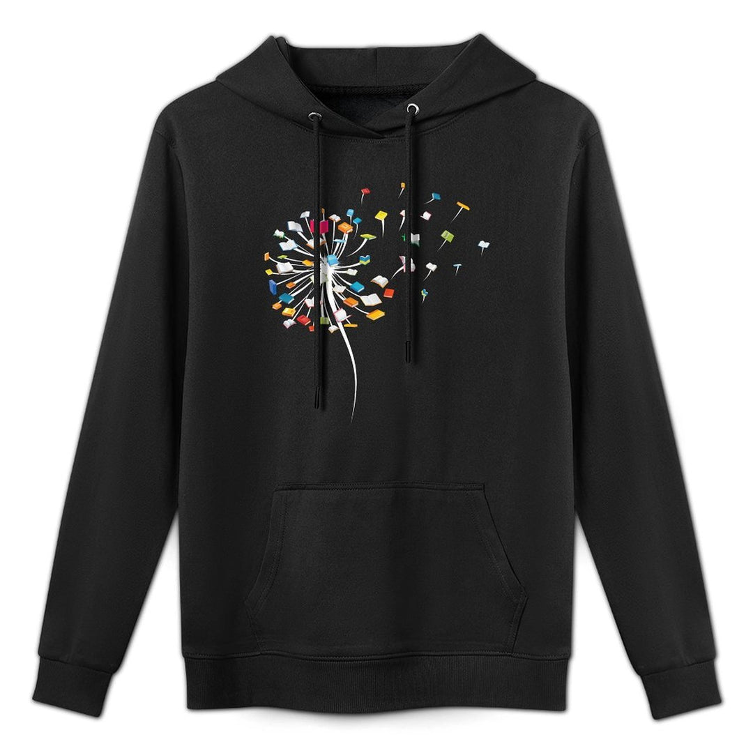 Funny Dandelion Books Gift For Reading Lover Women Girls Pilling-Resistant Hoodie