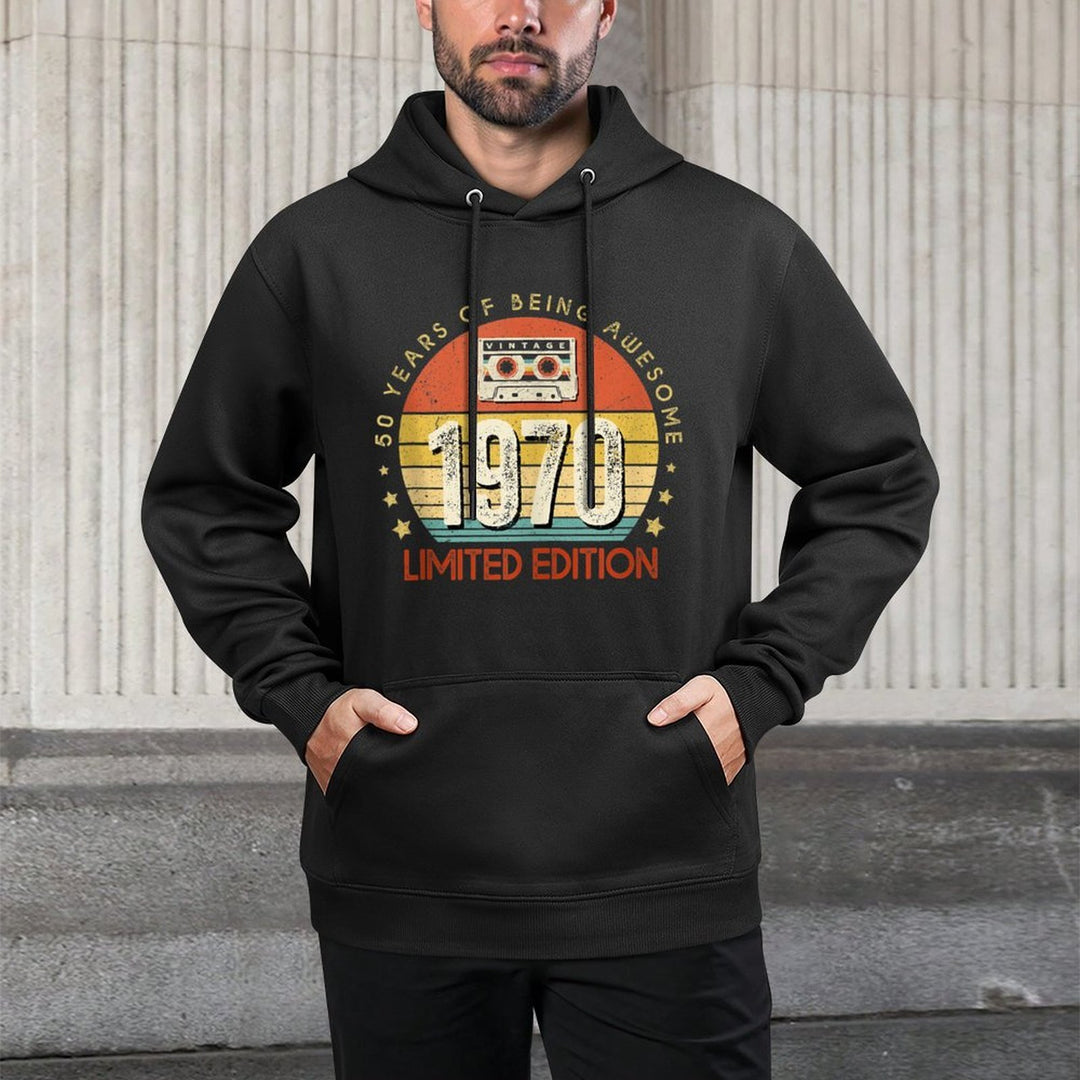 Vintage Made in 1970 Cassette Tape 50th Birthday 50years Old Cotton-Polyester Blend Hoodie