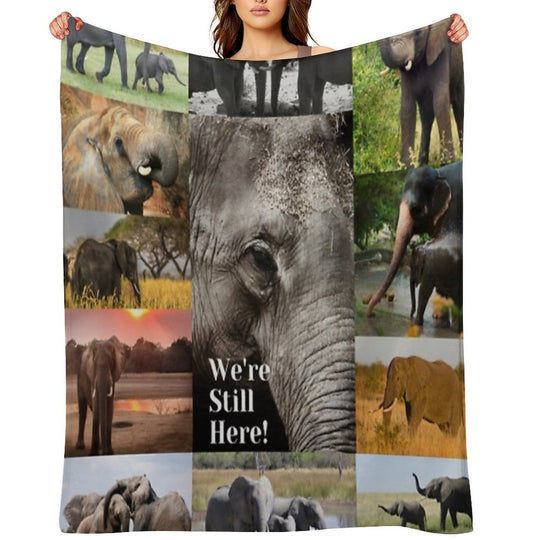 Elephants, We're Still Here Compact Throw Blanket
