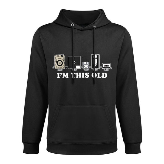 I'm This Old Retro Vintage Cassette Tape Floppy Disk VHS Casual Wear Hoodie