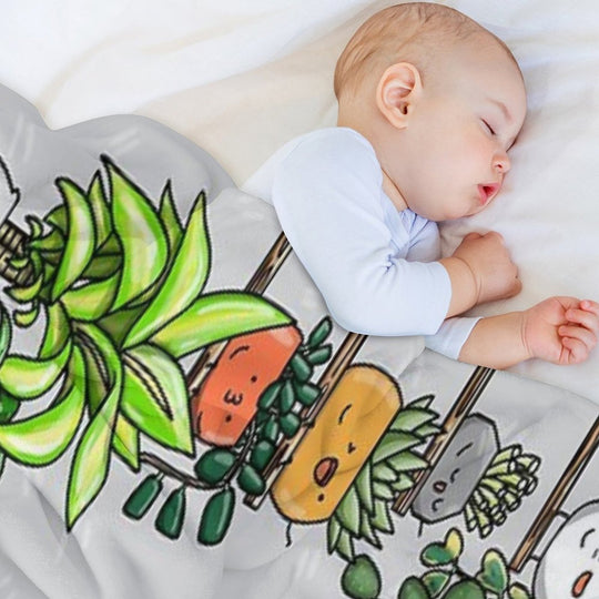 Plant Buddies All Around Quick-dry Throw Blanket