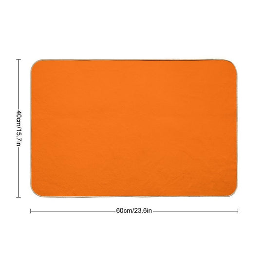 Bright Orange  Easy To Clean Bath Mat