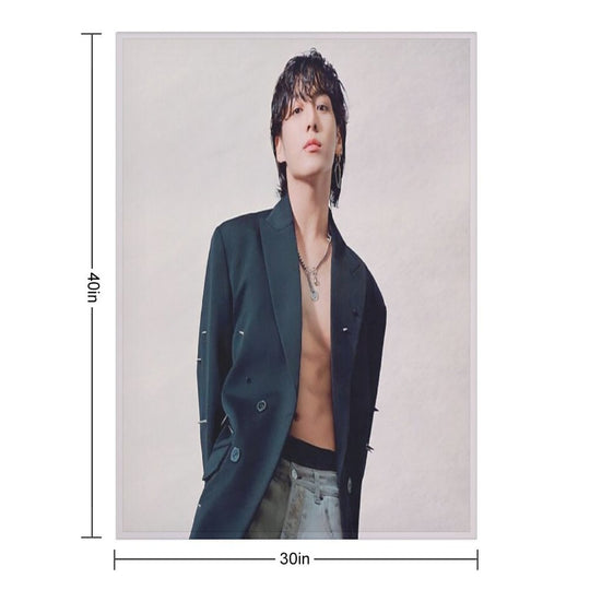 Bts Jungkook Machine-washable Throw Blanket