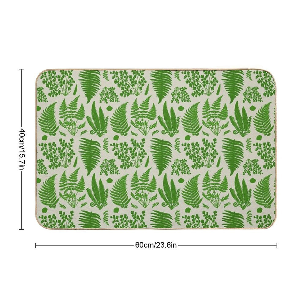 Vintage Fern Botanical  Slip-Resistant Bath Mat