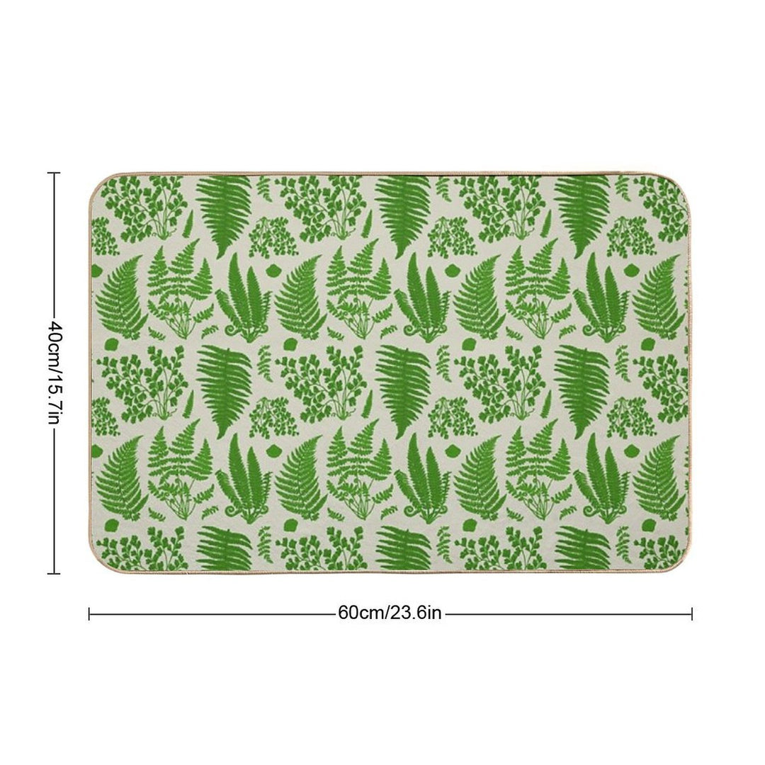 Vintage Fern Botanical  Slip-Resistant Bath Mat