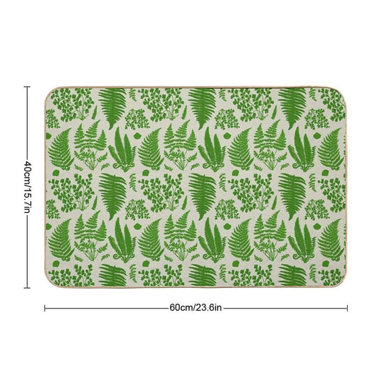 Vintage Fern Botanical  Slip-Resistant Bath Mat