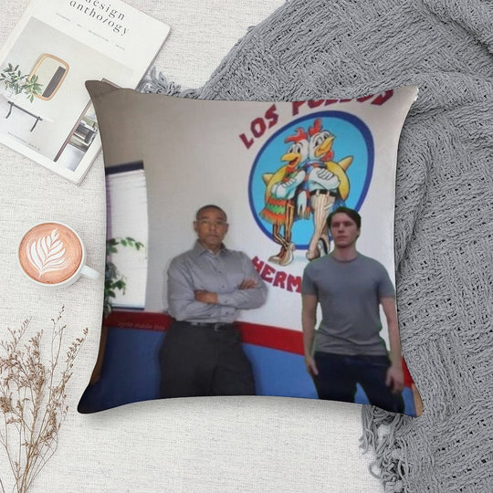 Los Pollos Jermanos Soft Washable Throw Pillow