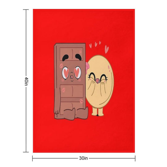 Choco And Pancake Couples Love Wrinkle-free Throw Blanket