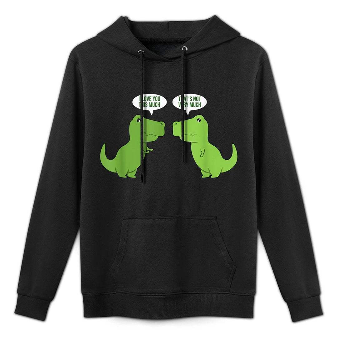 Funny Cute T-Rex - Dinosaur - Funny Text - Humour - Happy Relaxed Fit Hoodie