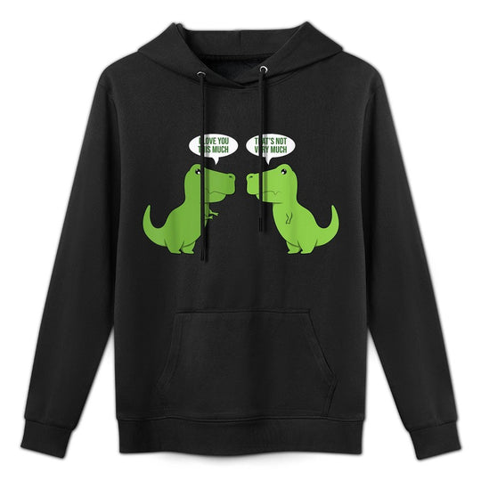Funny Cute T-Rex - Dinosaur - Funny Text - Humour - Happy Relaxed Fit Hoodie