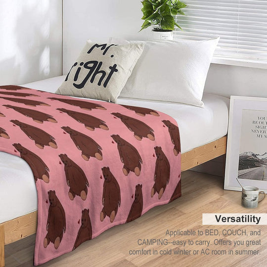 DJUNGELSKOG Ikea Bear Quick-dry Throw Blanket