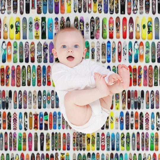 Vintage Skateboard Print Anti-pilling Throw Blanket