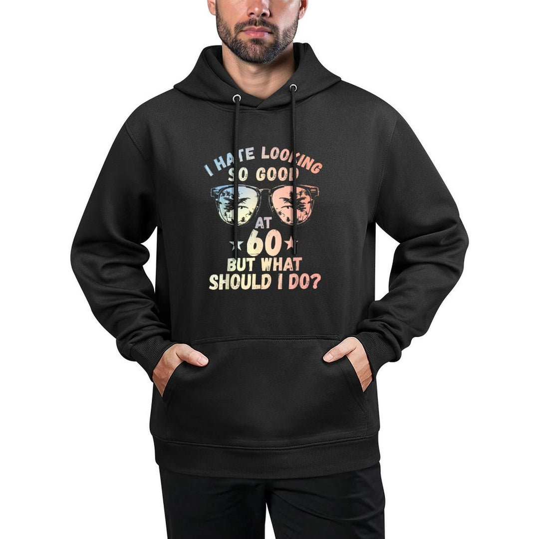 Funny 60th Birthday B-Day Saying Age 60 Year Joke Adjustable Hood Hoodie