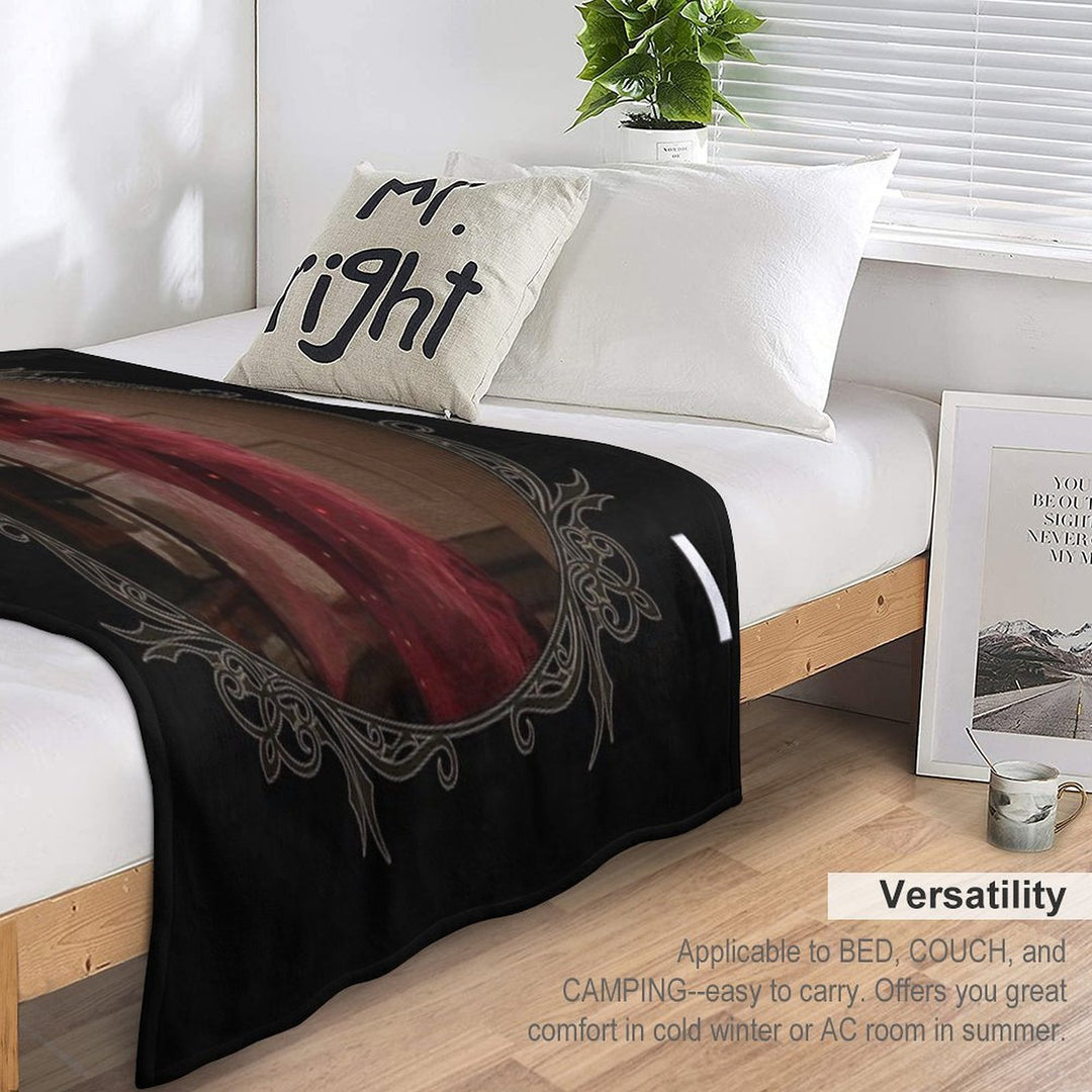 Scarlett Red Dress Velvety-soft Throw Blanket