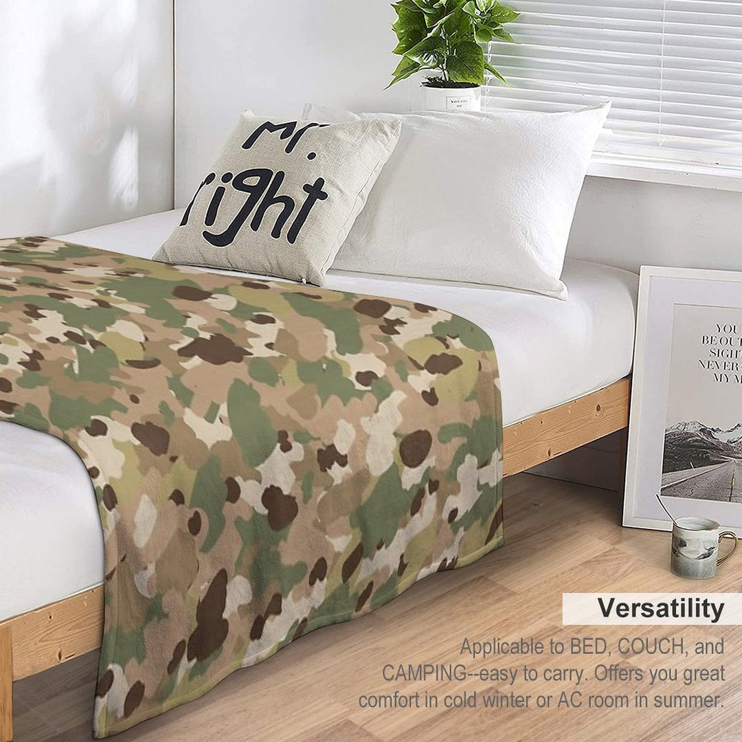 Multicam Camouflage Pattern. Multi-functional Throw Blanket