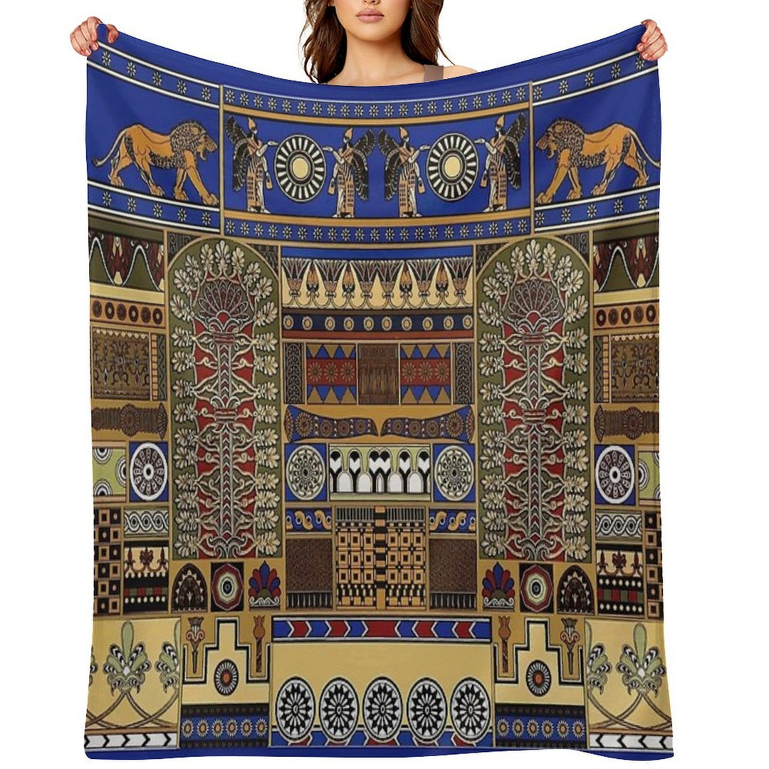 Ancient Assyrian Art Premium Throw Blanket