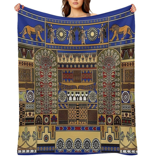 Ancient Assyrian Art Premium Throw Blanket