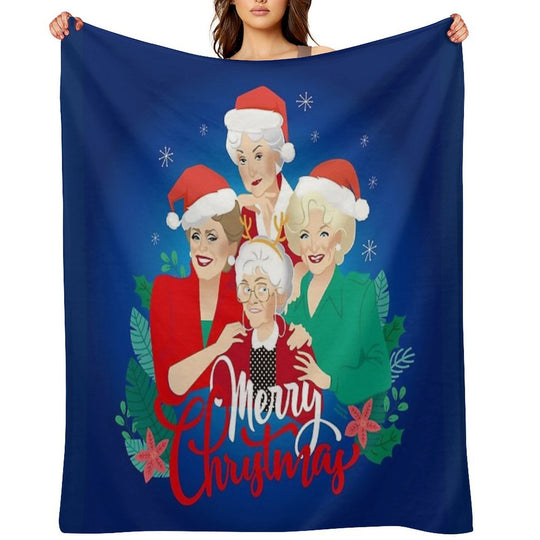 Christmas Girls! Easy Care Throw Blanket