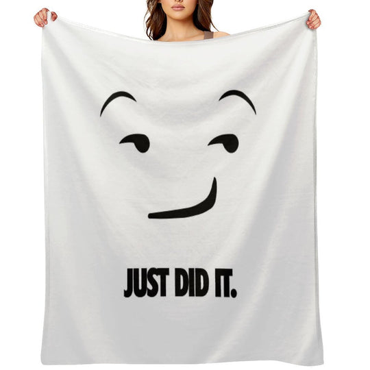Nike Just Do It Parody - Just Did It.Emoji Versatility Throw Blanket