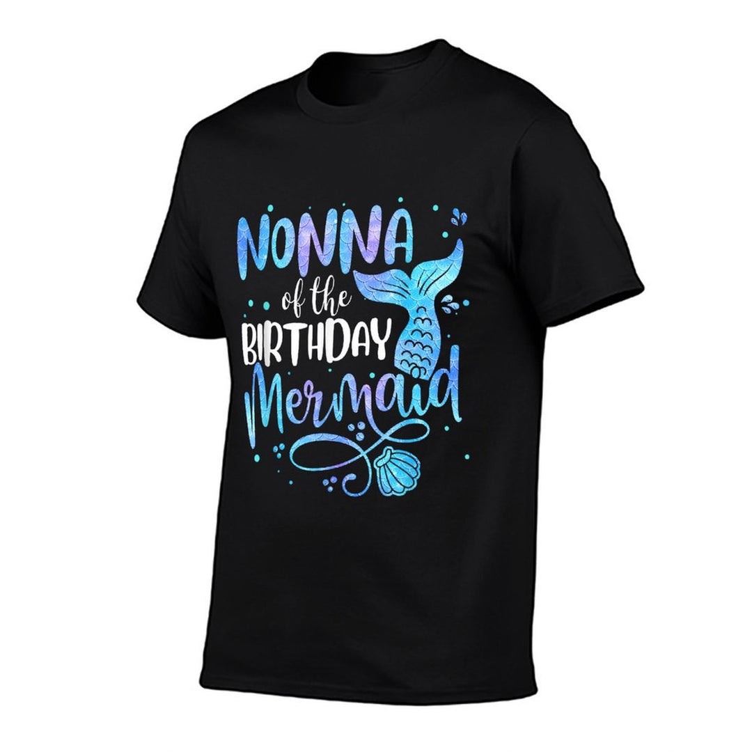 Nonna Of The Birthday Mermaid Family Matching Party Squad  Wrinkle-resistant T-Shirt