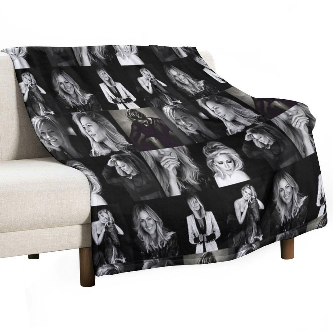 Helene Fischer Collage Quick-dry Throw Blanket
