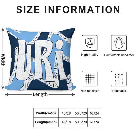 URI Funky Fresh Waves Soft Fade-Resistant Throw Pillow