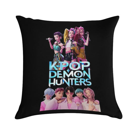 K-Pops Demons Hunterss Anime Soft Fade-Resistant Throw Pillow