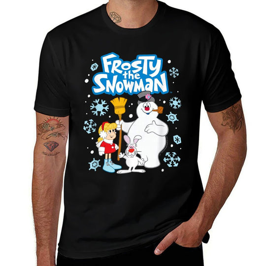 Frosty The Snowman - Frosty The Snowman Group Snowflakes  Wrinkle-resistant T-Shirt