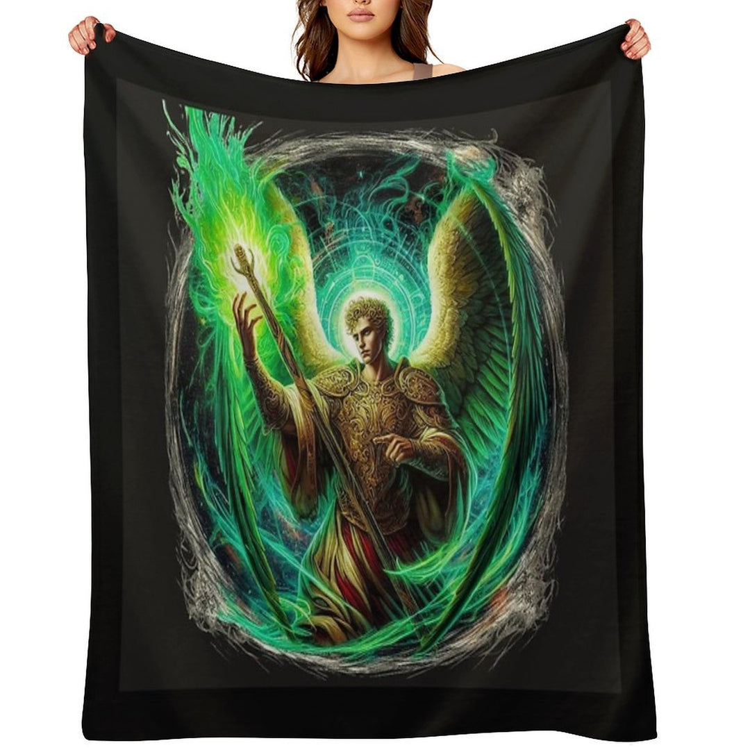 Saint Raphael Archangel -   Angel of Healing - Christmas Gift Quick-dry Throw Blanket