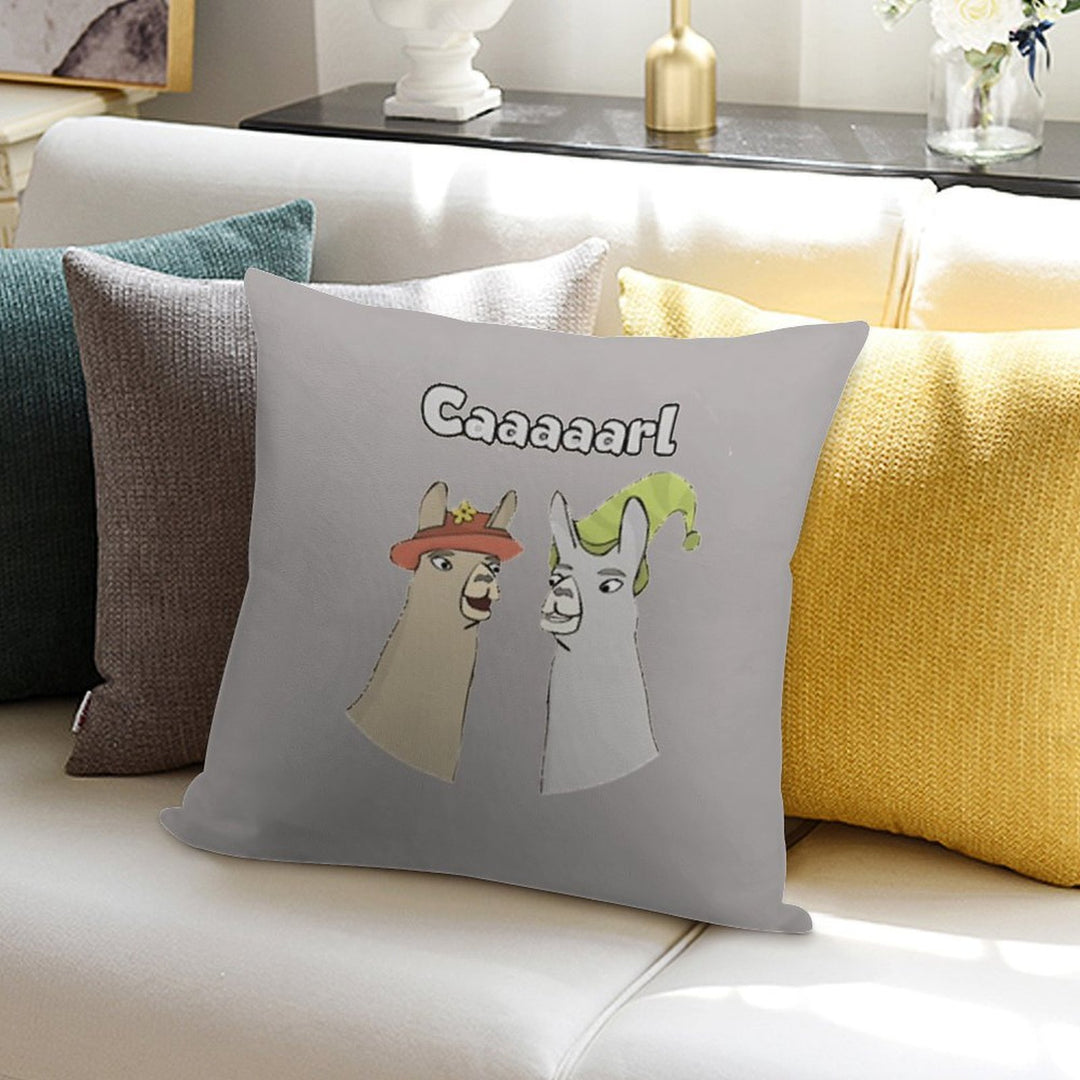 Llamas with Hats - Caaaarl Soft Multiple Sizes Throw Pillow