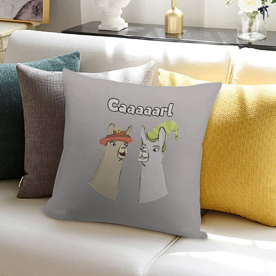 Llamas with Hats - Caaaarl Soft Multiple Sizes Throw Pillow