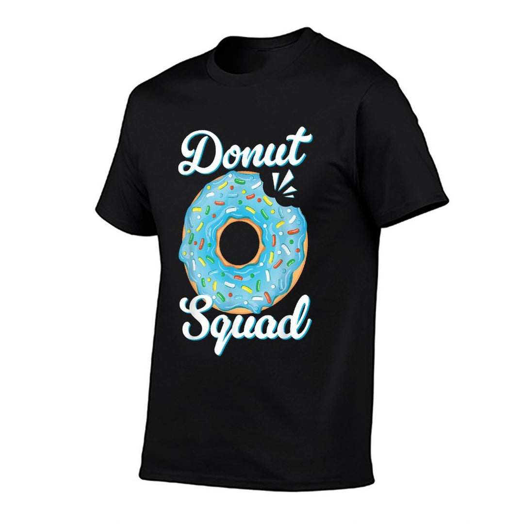 Donut Squad Sprinkle Blue Doughnut Birthday Party Kids Boys  Oversized Silhouette T-Shirt