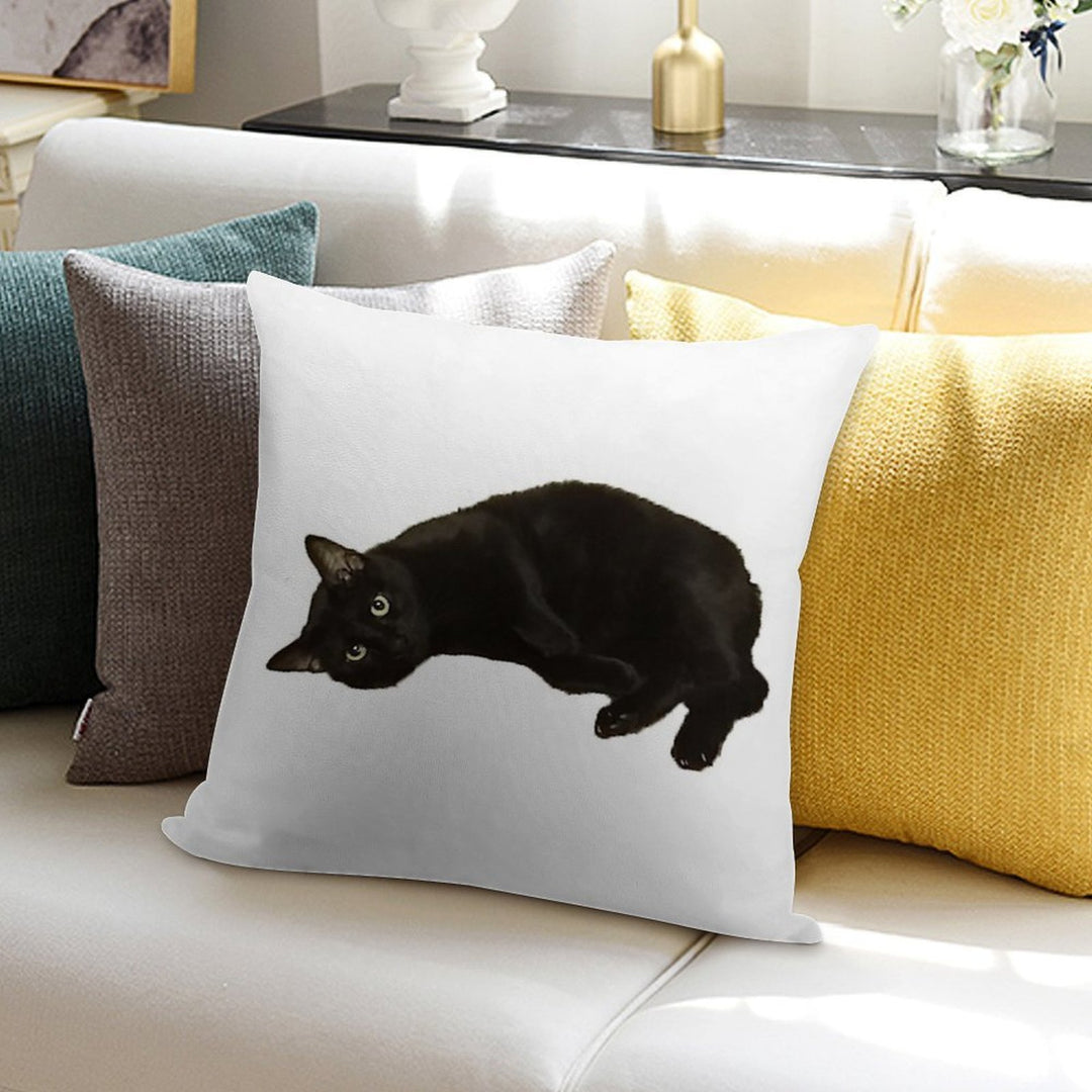 Black Cat Soft Warmth Comfort Throw Pillow
